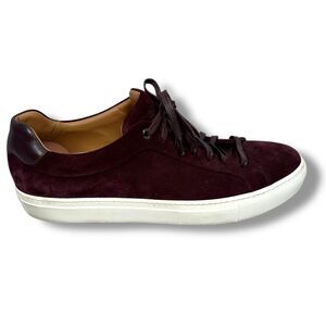 Hugo‎ Boss Mirage Sneakers Men’s 45 / US 12 Burgundy Suede Leather Lace Up Shoes